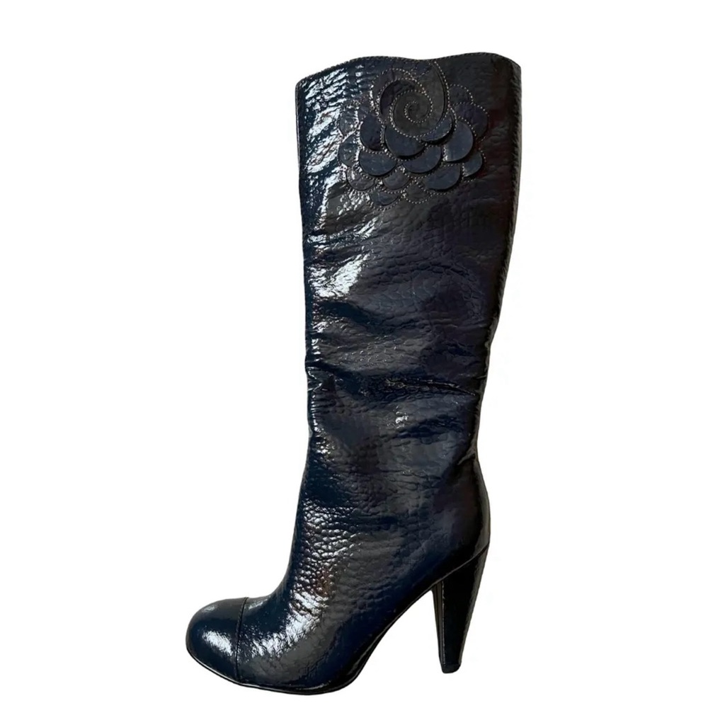 Miss Sixty Black Patent Heeled Boots